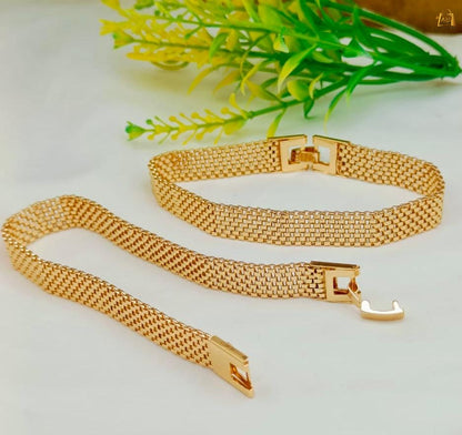 Gold plated mesh bracelet