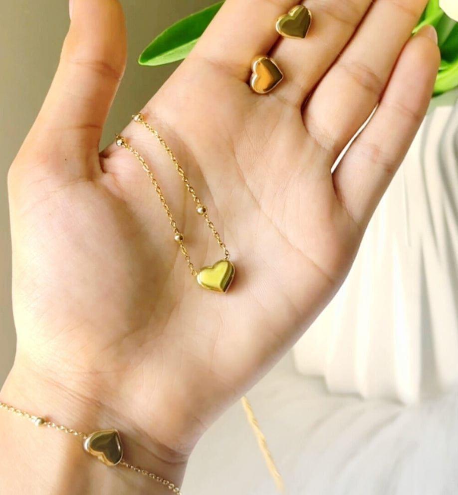 Stainless Steel heart combo set