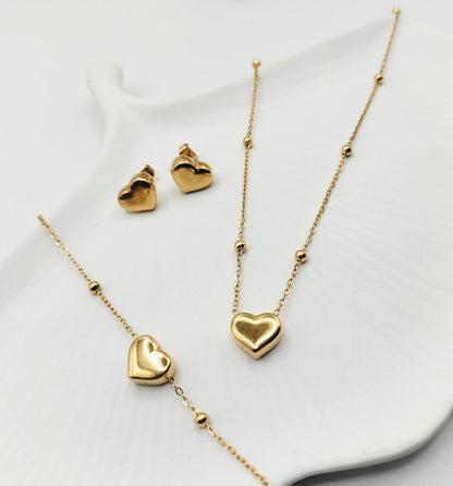 Stainless Steel heart combo set